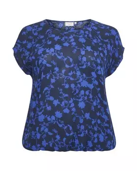 Блузка KAFFE CURVE Lokana, морской синий