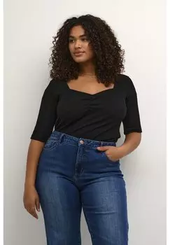 Блузка Kaffe Curve Vira, черный