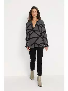 Блузка Kaffe, цвет black/white graphic lines