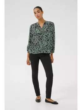 Блузка Kaffe, цвет green leopard