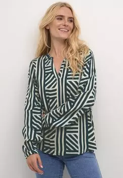 Блузка Kaffe KAKENNY WEAVE PRINTED, цвет sand dollar graphic stripe