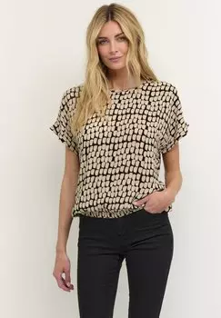 Блузка Kaffe КАЛОКИЯ, цвет black sand graphic dot
