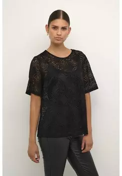 Блузка Kaffe KARAULA SHORT SLEEVE, цвет black deep