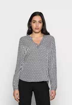 Блузка Kaffe Marlu Blouse, темно-синий/белый