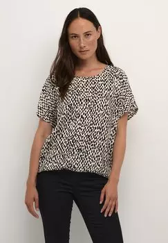 Блузка KAJETTA Kaffe, цвет turtledove black graphic dot