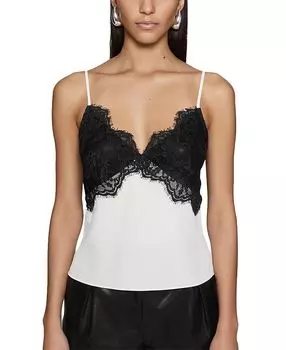 Блузка-ками "Blake" с кружевной отделкой Rebecca Minkoff, белый