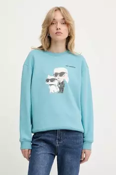 Блузка Karl Lagerfeld, бирюзовый