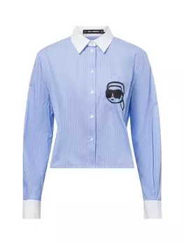 Блузка Karl Lagerfeld, цвет hellblau wei