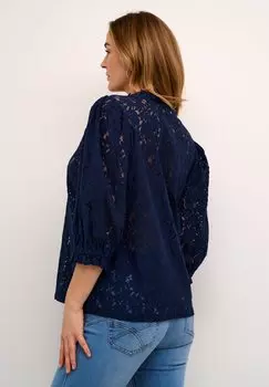 Блузка Kaspis Cream, платье синего цвета