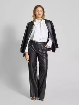 Блузка классического кроя с бантом и планкой с пуговицами по всей длине Be Pure Dutch, кремовый