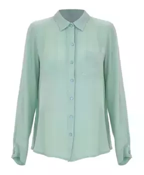 Блузка клише с нагрудным карманом Kocca, зеленый