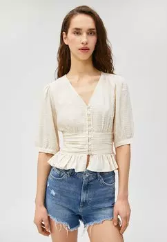 Блузка Koton, бежевый