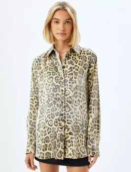 Блузка Koton, цвет Beige/Brown