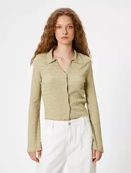 Блузка Koton, оливковый