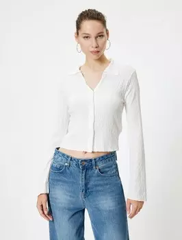 Блузка Koton, светло-бежевый