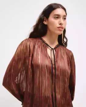 Блузка-купе с длинными рукавами и кулиской Tintoretto, зеленый