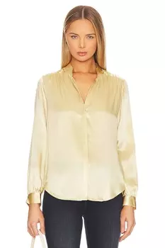 Блузка L'AGENCE Bianca Band Collar, цвет Marzipan