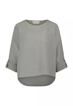 Блузка льняная, манжеты, нагрудный карман, женская CARTOON, цвет Mulled Basil