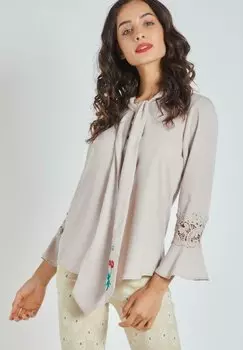 Блузка La Morena с вышивкой, бежевый