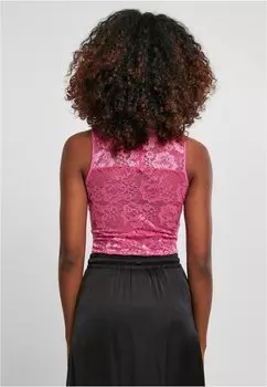 Блузка Ladies Lace Body Urban Classics, ярко-фиолетовая