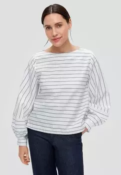 Блузка LANGARM MIT U-BOOT-AUSSCHNITT s.Oliver BLACK LABEL, цвет wei