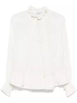 Блузка Lanvin со сборками, белый