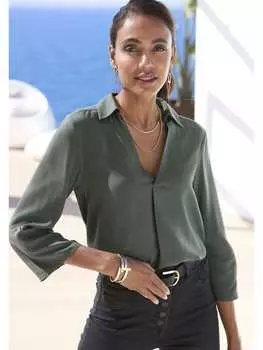Блузка LASCANA, цвет petrol
