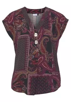 Блузка LASCANA SCHLUPF, цвет schwarz rot bedruckt