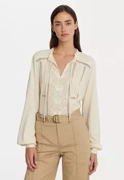 Блузка Lauren Ralph Lauren BOTILLY LONG SLEEVE, цвет mascarpone cream