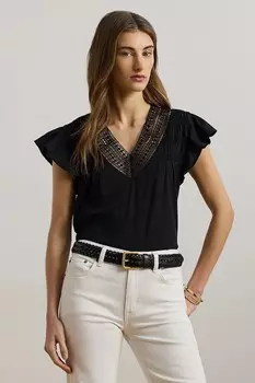 Блузка Lauren Ralph Lauren, черный