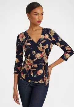 Блузка Lauren Ralph Lauren ДЖАЙНАБ РУКАВ 3/4, цвет navy/tan/multi
