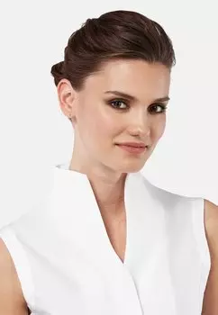 Блузка Leicht Tailliert Kelchkragen rmellos Vincenzo Boretti, wei