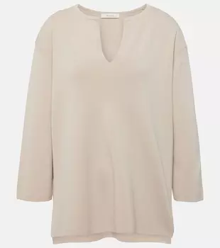 Блузка Leisure Sottile из джерси Max Mara, бежевый