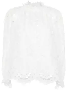 Блузка Lexi с английской вышивкой ZIMMERMANN, белый