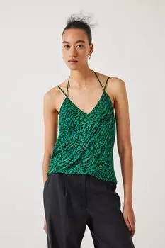 Блузка Lexi с принтом Hush, зеленый