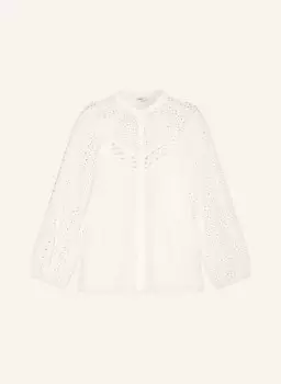 Блузка Liam с кружевом с дырочками Suncoo, экрю