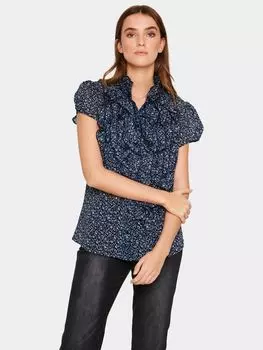 Блузка Lilja с цветочным принтом Saint Tropez, ночное небо дитси