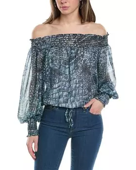 Блузка Lola & Sophie со сборками, синий