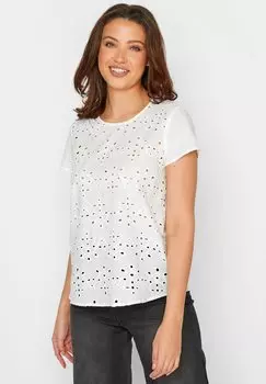 Блузка Long Tall Sally с круглым вырезом, белый