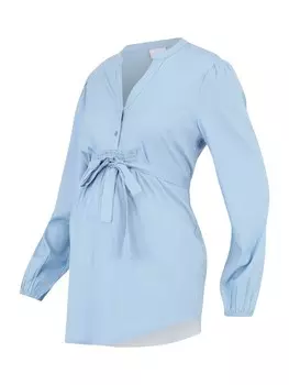 Блузка MAMALICIOUS MLELVA LIA, светло-синий