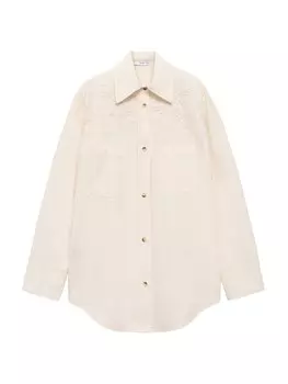 Блузка MANGO Arizona, кремовый