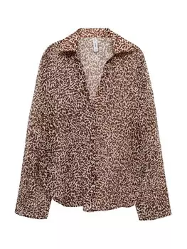 Блузка MANGO Blouse BOLIVIA, коричневый