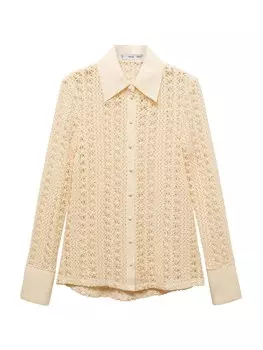 Блузка MANGO Blouse Bolton, экрю