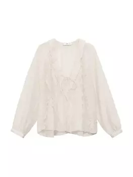 Блузка MANGO Blouse Dunst, кремовый