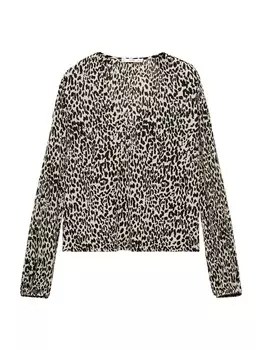 Блузка MANGO Blouse LIN, бежевый