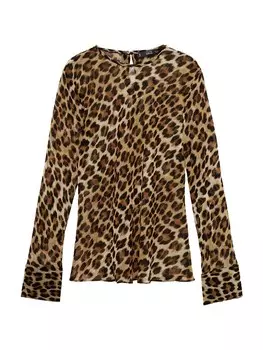 Блузка MANGO Blouse STARK, коричневый