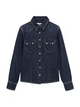 Блузка MANGO Blouse, темно-синий