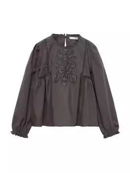 Блузка MANGO KIDS VALERIA, антрацит