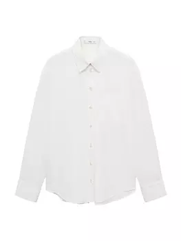 Блузка MANGO MARBLE, белый