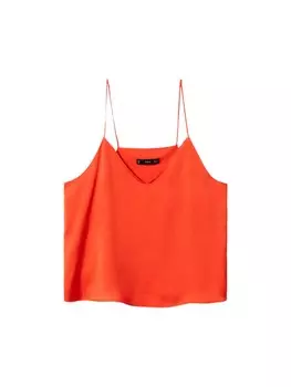 Блузка MANGO RACHEL, оранжево-красный